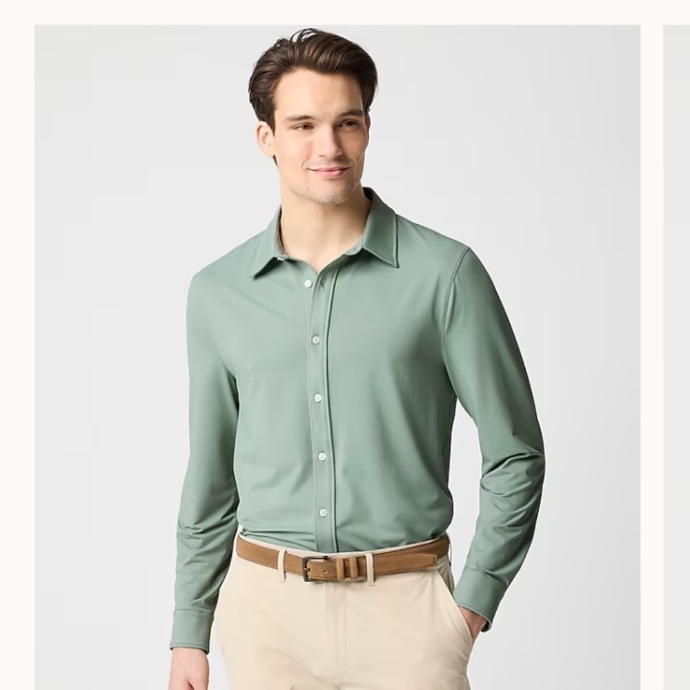 J crew dusty mint All-day performance shirt